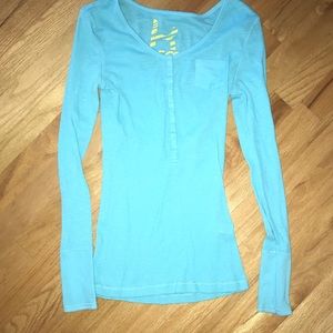 Teal blue long sleeve shirt!